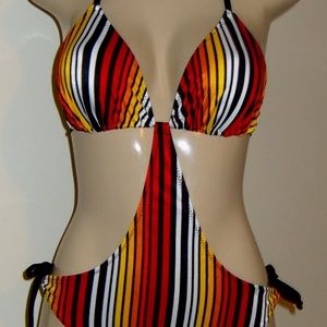 Triangle Top Monokini with Adjustable Tie Hip Side